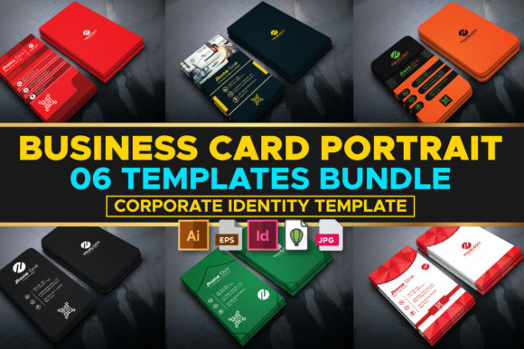 Business Card Portrait Template Bundle