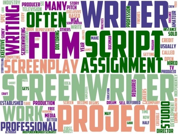 Script Writer Wordart Tie Dye