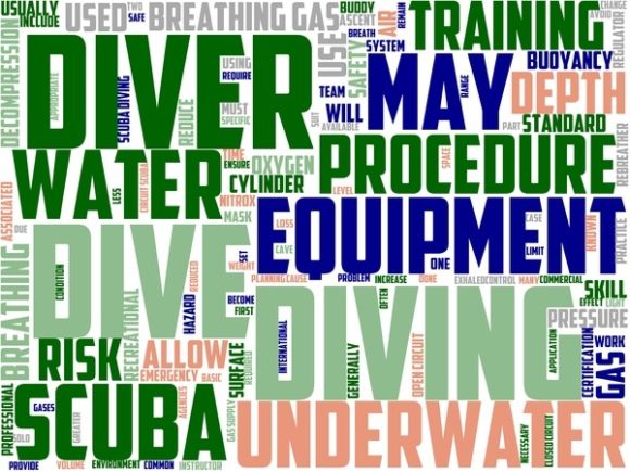 Scuba Diving Wordart Tshirt: Bold & Beautiful