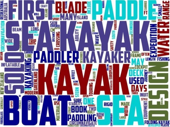 Sea Kayaking Wordart Sticker: A Creative Expression for Outdoor Enthusiasts